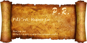 Pánt Ruperta névjegykártya